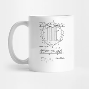 Tambourine Drum Vintage Patent Hand Drawing Mug